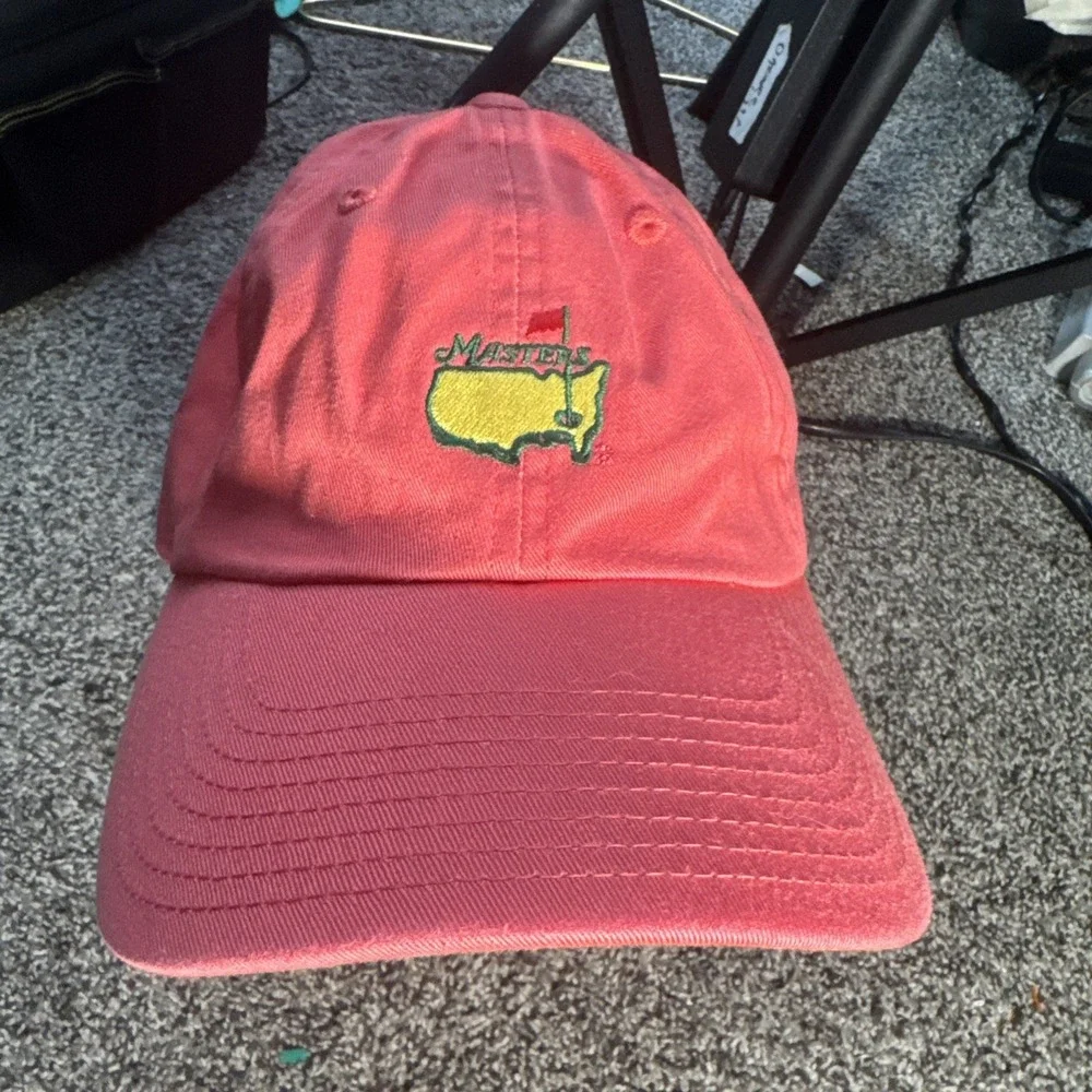 Masters Golf Cap Mens One Size Strap Back Embroidered Logo Augusta Golf Hat